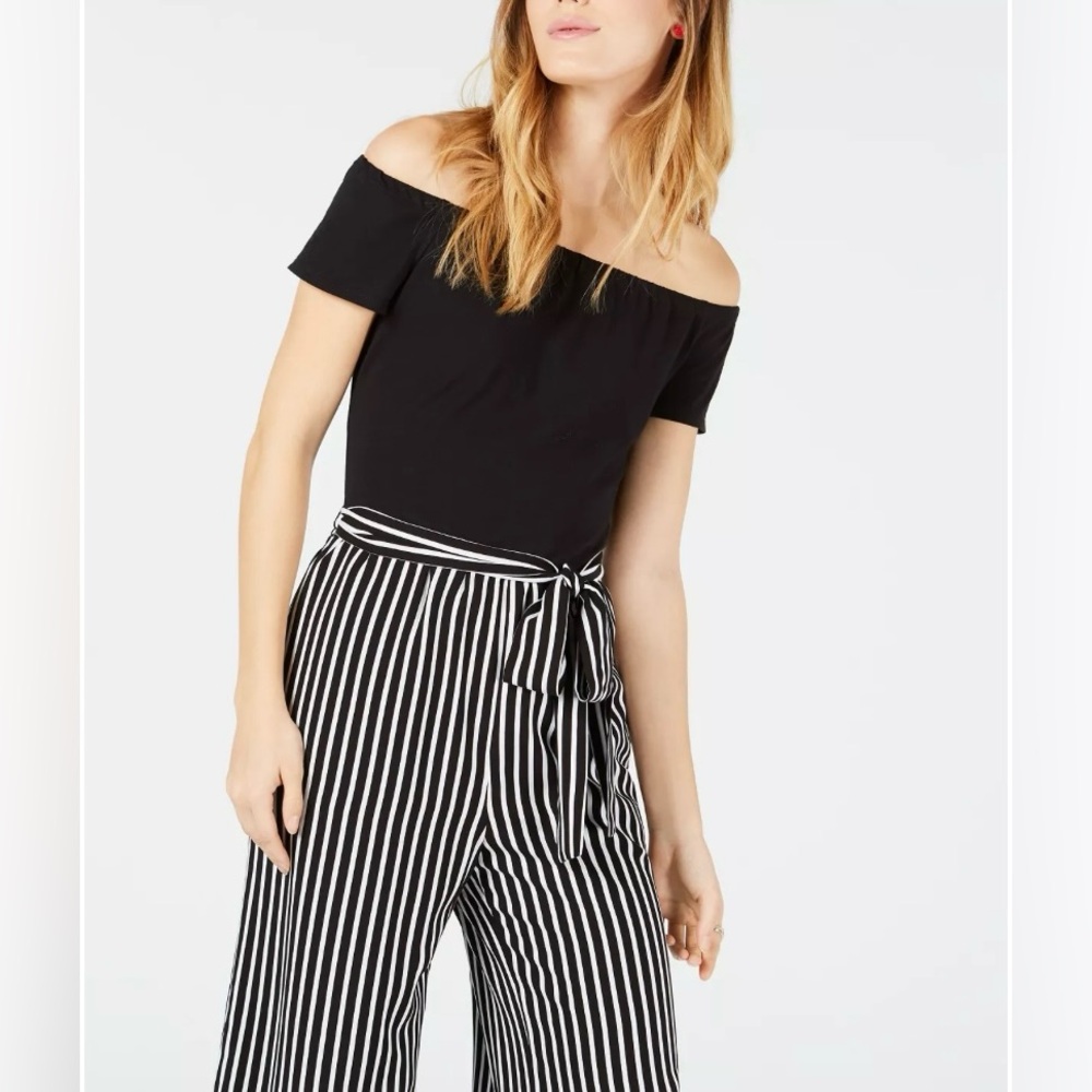 Maison Jules Off-the-shoulder jumpsuit (Macy’s). Like new.